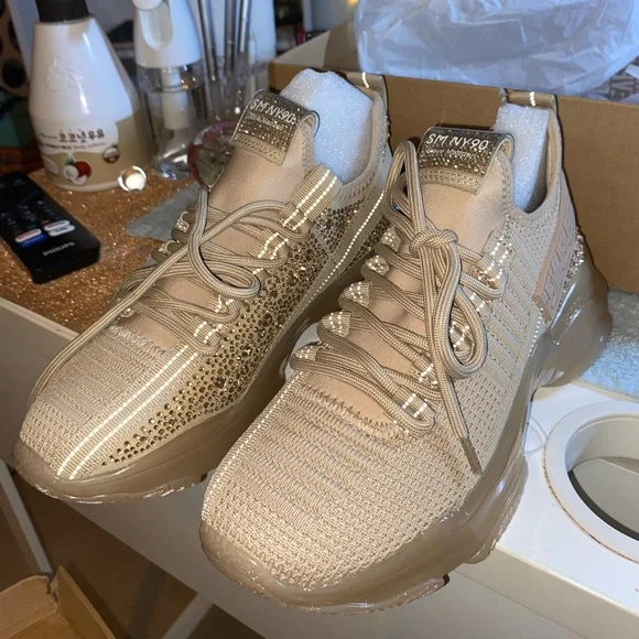 Brand New Out Of The Box Steve Madden Bling Tennis Shoes